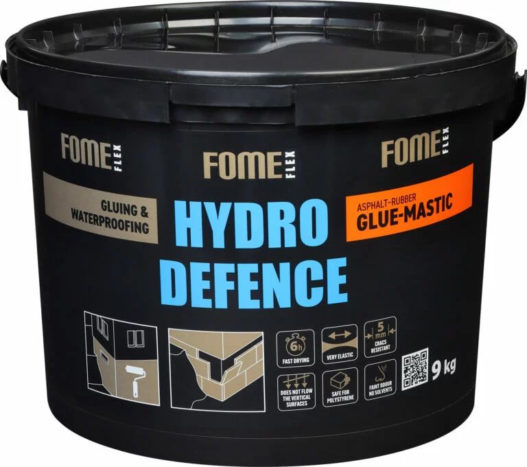 Мастика клеюча полімерно - бітумна Fome Flex Hydro Defense Glue-Mastic 9 кг (01-4-2-052)